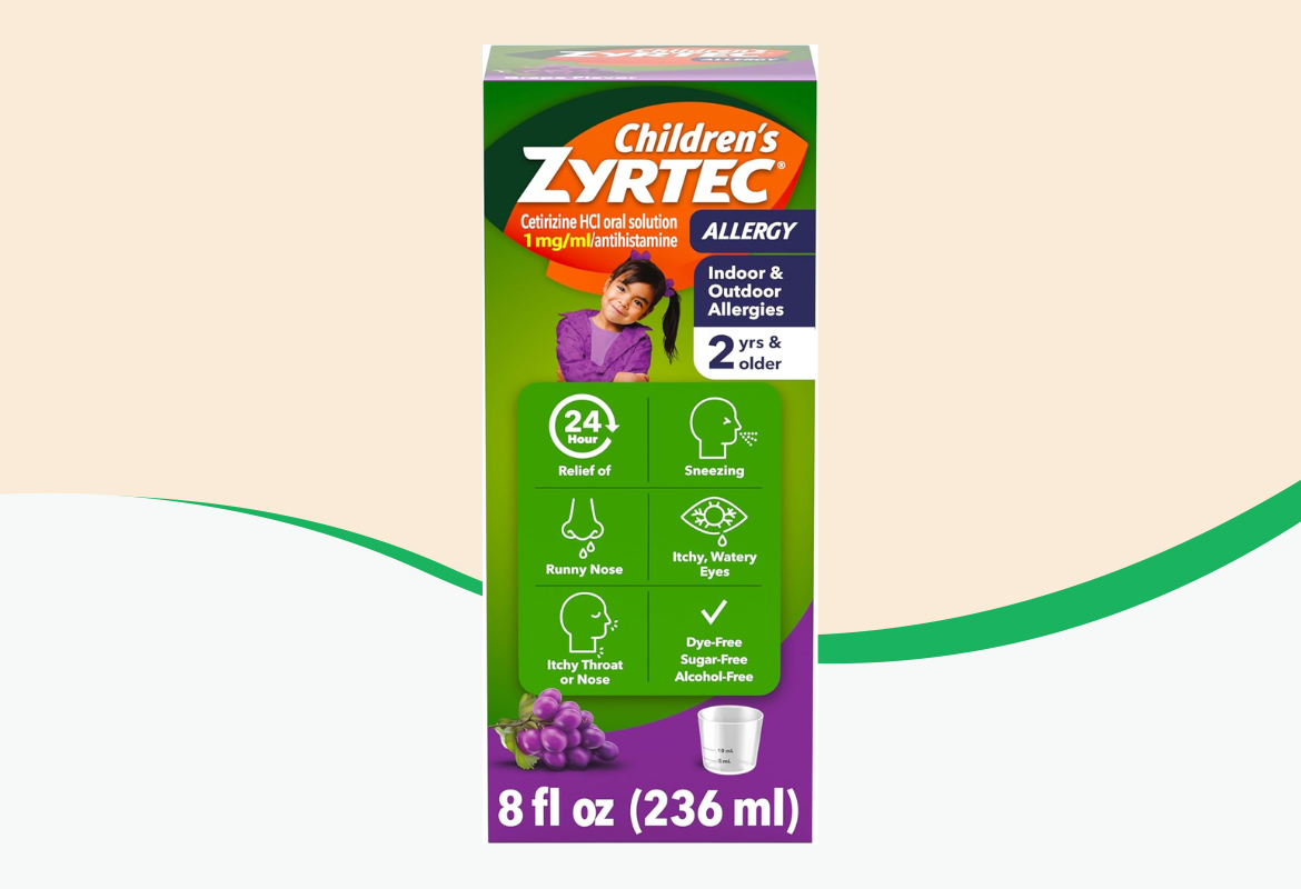Children's Zyrtec 1 mg Grape Syrup, 8 fl oz.