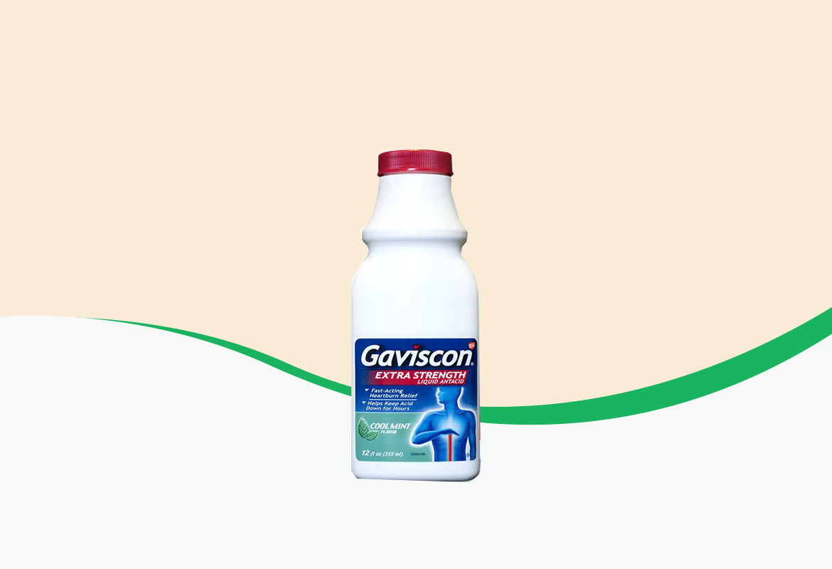 Gaviscon Extra Strength Liquid Antacid, Cool Mint Flavor, 12 fl oz.