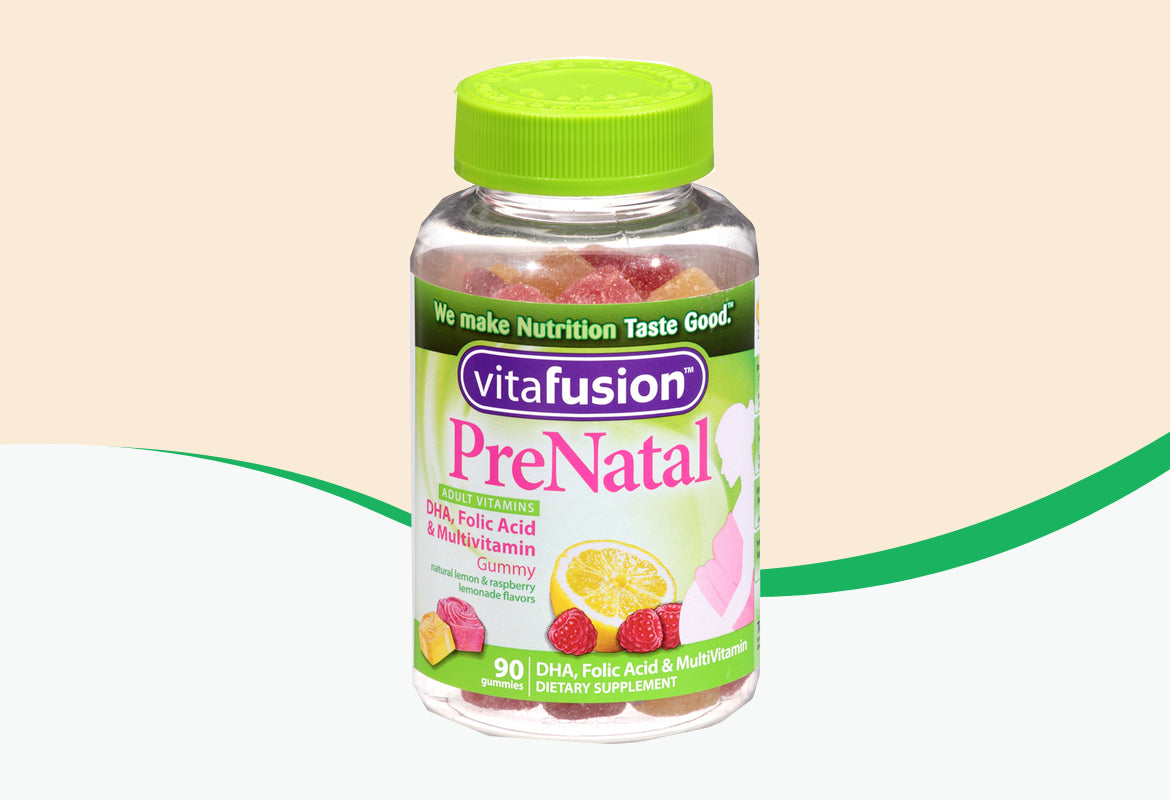 Vitafusion PreNatal Gummy Vitamins, Berry, Lemon and Cherry, 90 ct