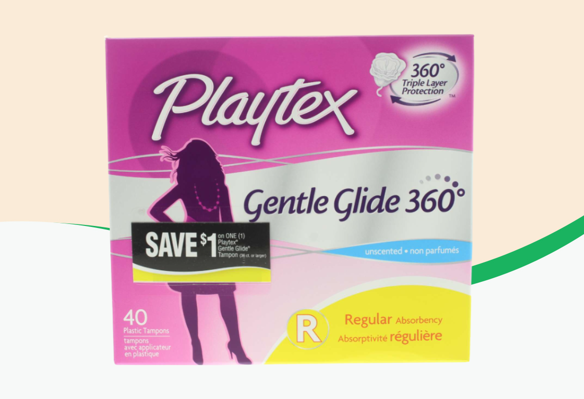 Playtex Gentle Glide Regular Tampons, 40 ct