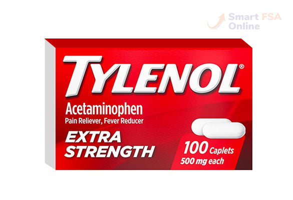 Tylenol Extra Strength Caplets, Fever Reducer and Pain Reliever, 500 mg, 100 ct.
