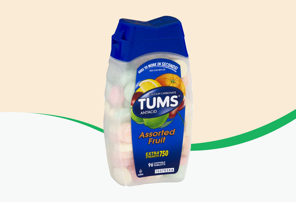 TUMS Extra Strength Assorted Fruit Antacid Chewable Tablets for Heartburn Relief, 96 ct.