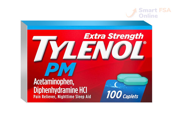 Tylenol PM Extra Strength Pain Reliever/Nighttime Sleep-Aid Caplets, 100 ct.