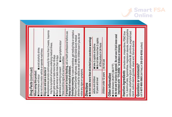 Tylenol PM Extra Strength Pain Reliever/Nighttime Sleep-Aid Caplets, 100 ct.