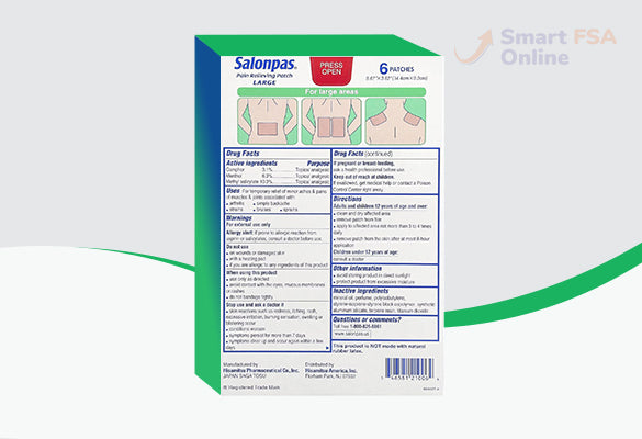 Salonpas Pain Relieving Patch, Large, 6 ct.