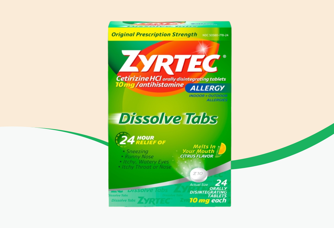 Children's Zyrtec 10 mg Dissolve Tabs, Citrus Flavor
