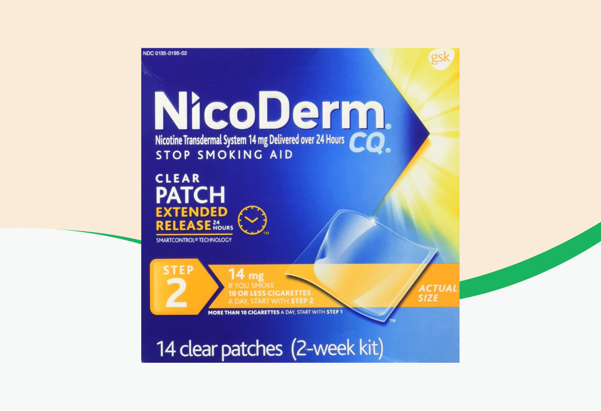 NicoDerm CQ Step 2 Clear Nicotine Patches, 14mg, 14 ct.