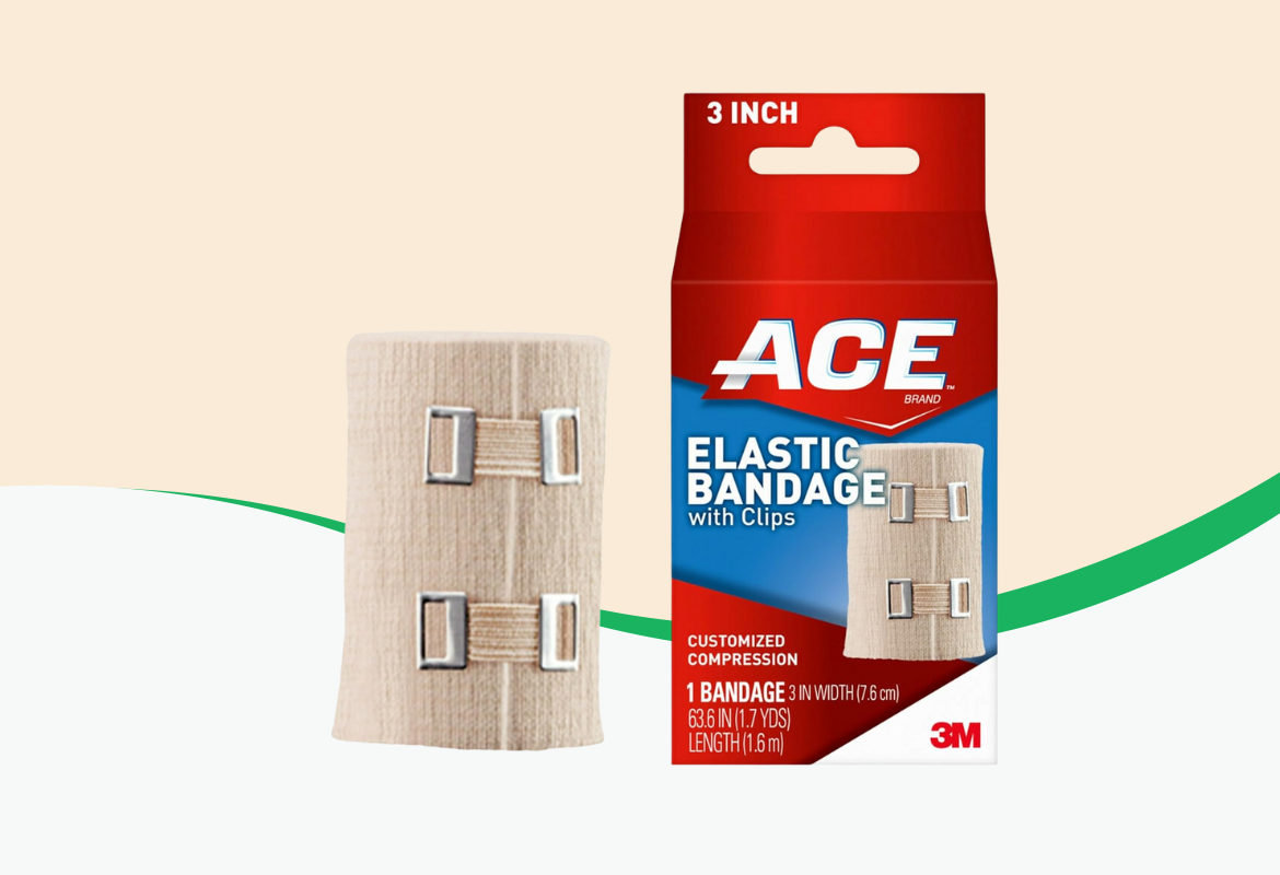 Ace 3 Elastic Bandage with Clips - Black