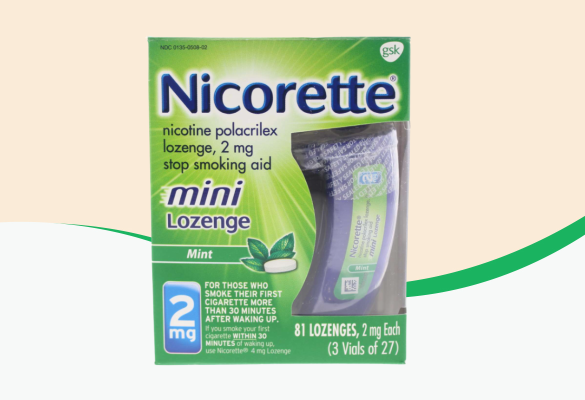 Nicorette Nicotine Mini Lozenges, Mint, 2mg, 81 ct.