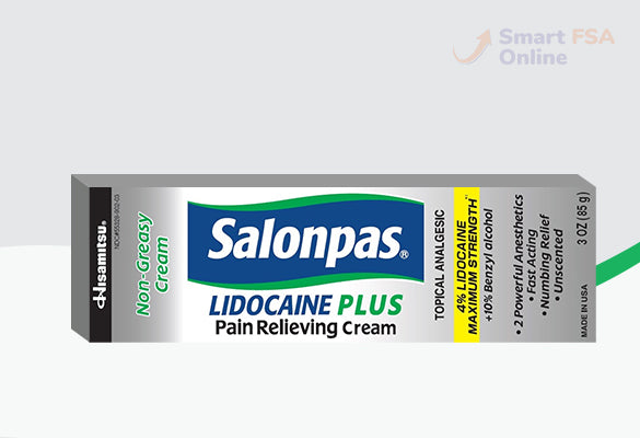 Salonpas Lidocaine Plus Cream, 3 oz.
