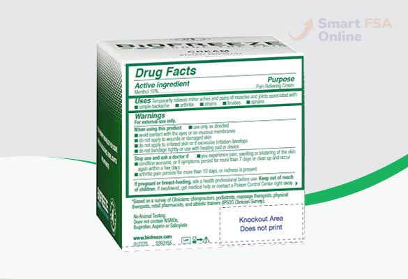 Biofreeze® Pain Relief Cream, 3 oz. Jar