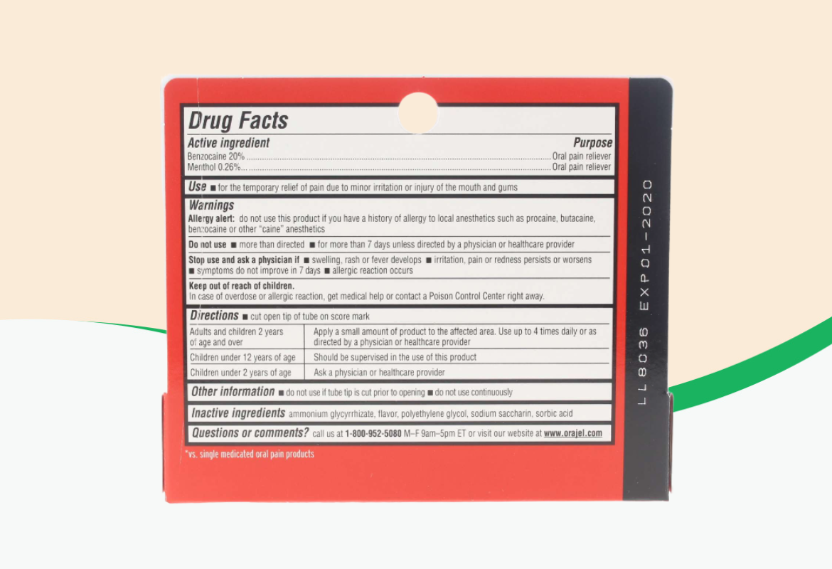 Orajel 3X Medicated Gel for Toothache and Gum,