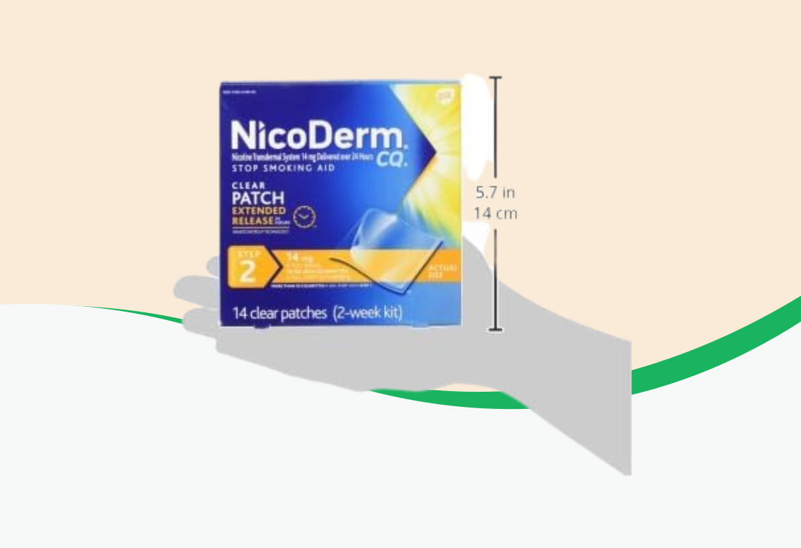 NicoDerm CQ Step 2 Clear Nicotine Patches, 14mg, 14 ct.