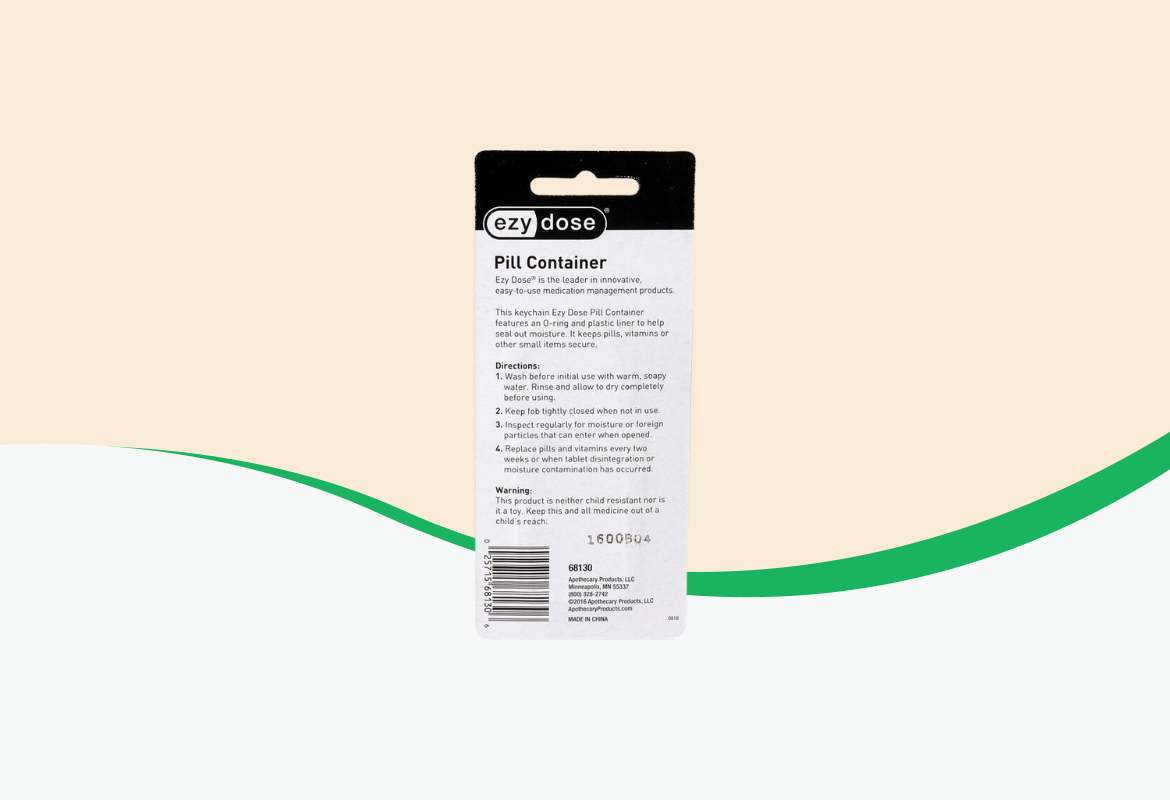 EZY Dose Deluxe Metal Pill Fob