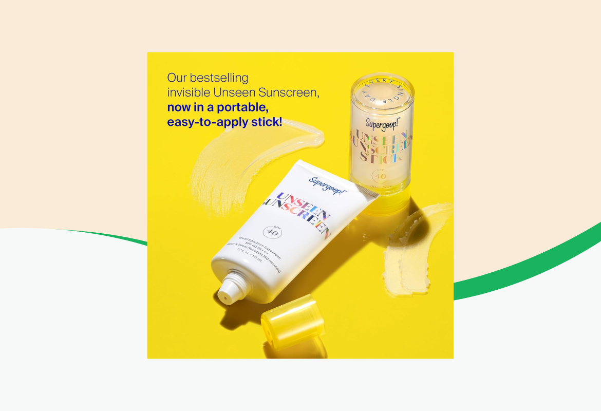 Supergoop! Unseen Sunscreen Stick, SPF 40, 0.70 oz.