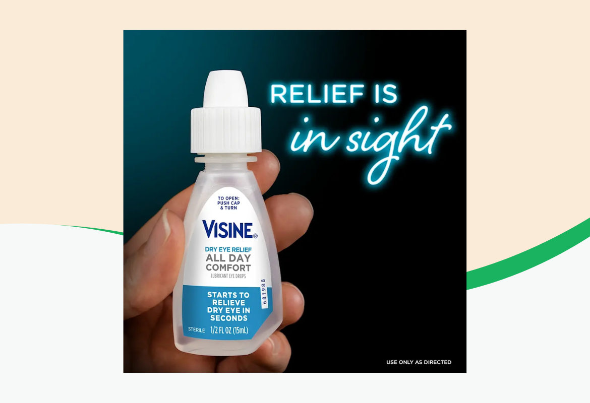 Visine Dry Eye Relief All Day Comfort Lubricant Eye Drops, .5 fl oz.