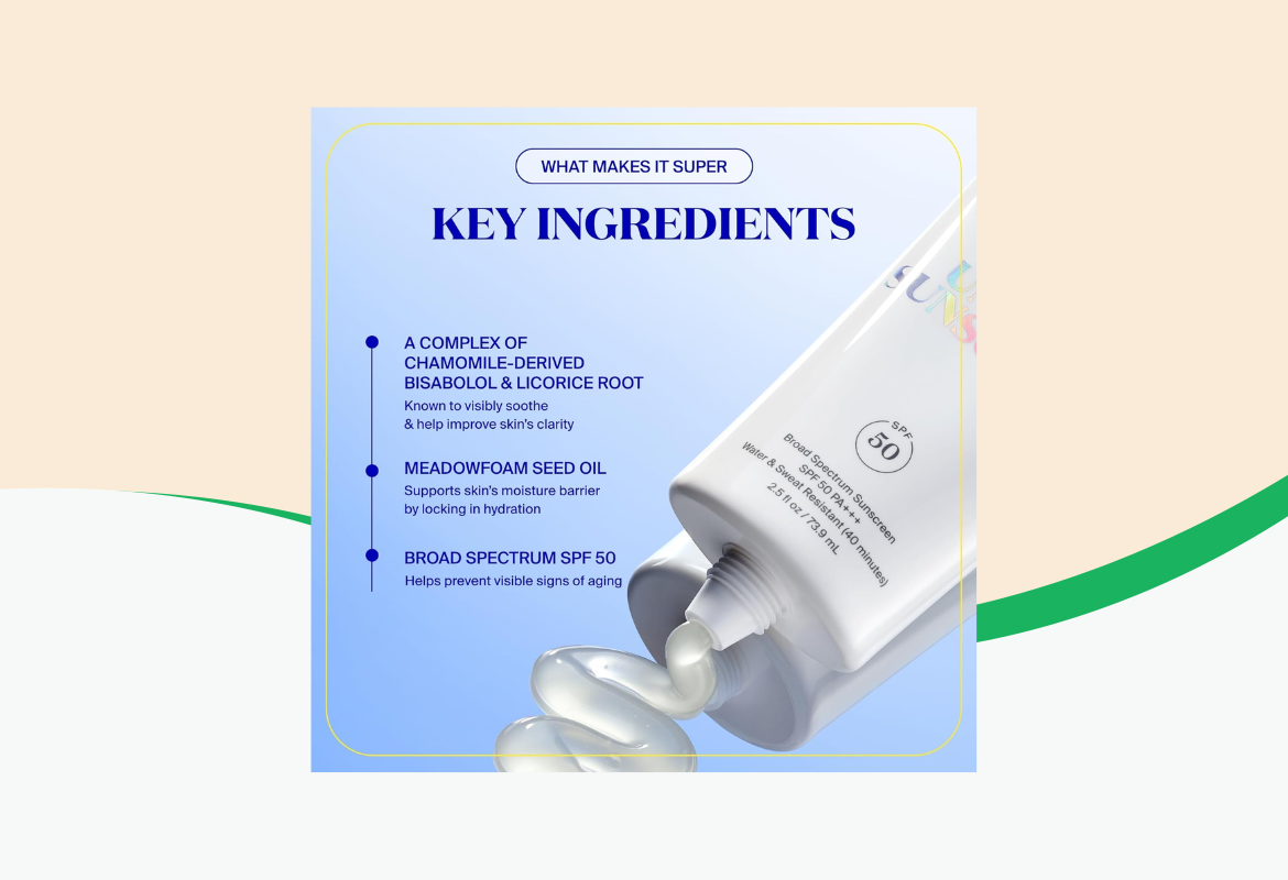 Supergoop! Unseen Sunscreen, SPF 50, 1.7 fl oz.