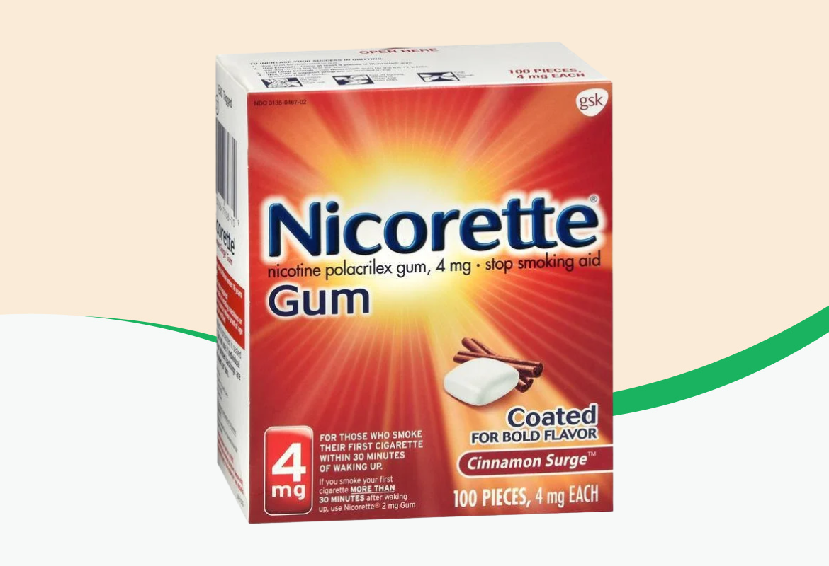 Nicorette Nicotine Gum, 4mg, 100 ct.