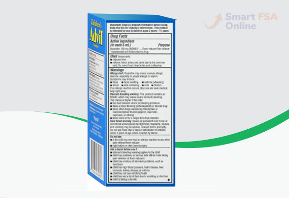 Children's Advil Pain Reliever and Fever Reducer, Sugar Free and Dye Free Ibuprofen Oral Suspension, Berry Flavored, 4 fl oz.
