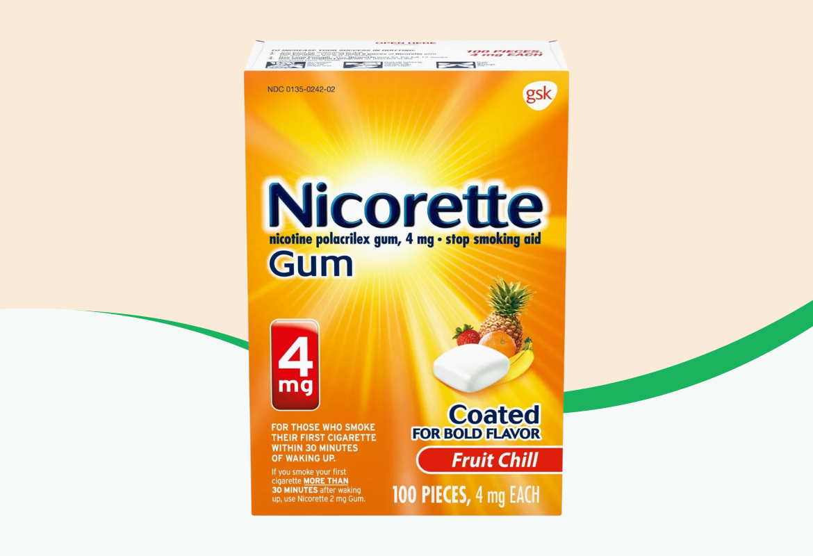 Nicorette Nicotine Gum, 4mg, 100 ct.