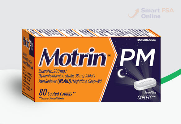 Motrin PM Pain Reliever/Nighttime Sleep-Aid Coated Caplets