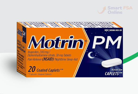 Motrin PM Pain Reliever/Nighttime Sleep-Aid Coated Caplets