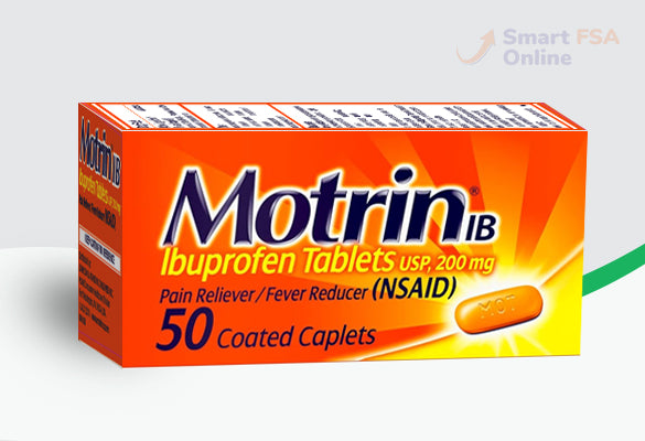 Motrin IB Ibuprofen Pain Reliever/Fever Reducer, 200 mg, Caplets