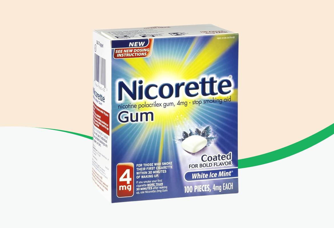 Nicorette Nicotine Gum, 4mg, 100 ct.