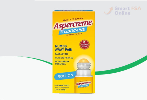 Aspercreme No Mess Roll-On with 4% Lidocaine, 2.5 fl oz.