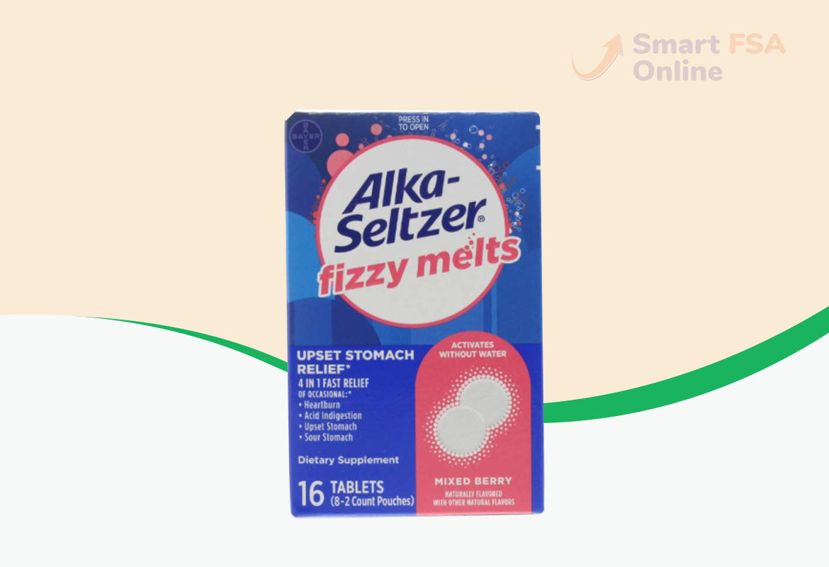 Alka-Seltzer® Fizzy Melts Upset Stomach Relief, Mixed Berry, 16 ct.