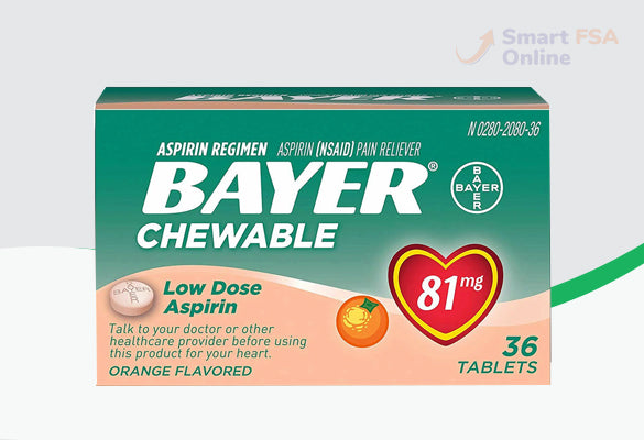 Bayer, Chewable Low Dose Aspirin, 81 mg Tablets, Orange, 36 ct.