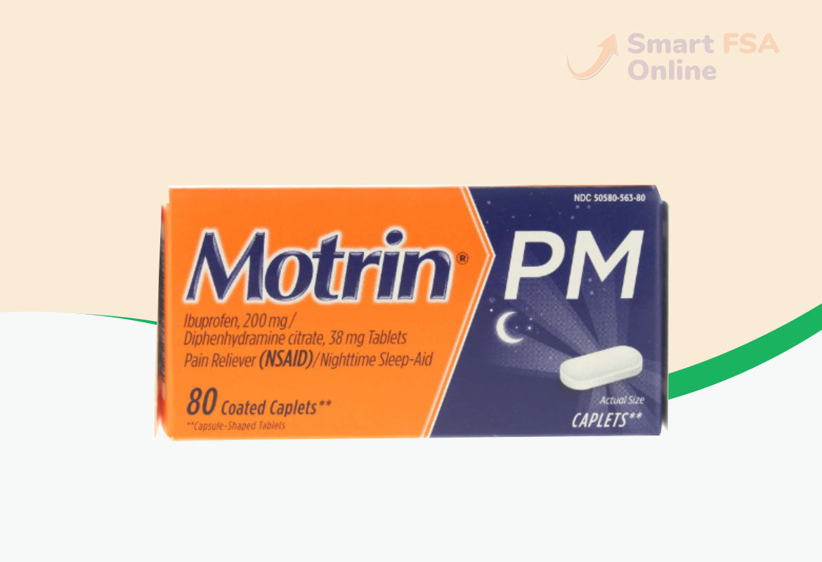 Motrin PM Pain Reliever/Nighttime Sleep-Aid Coated Caplets