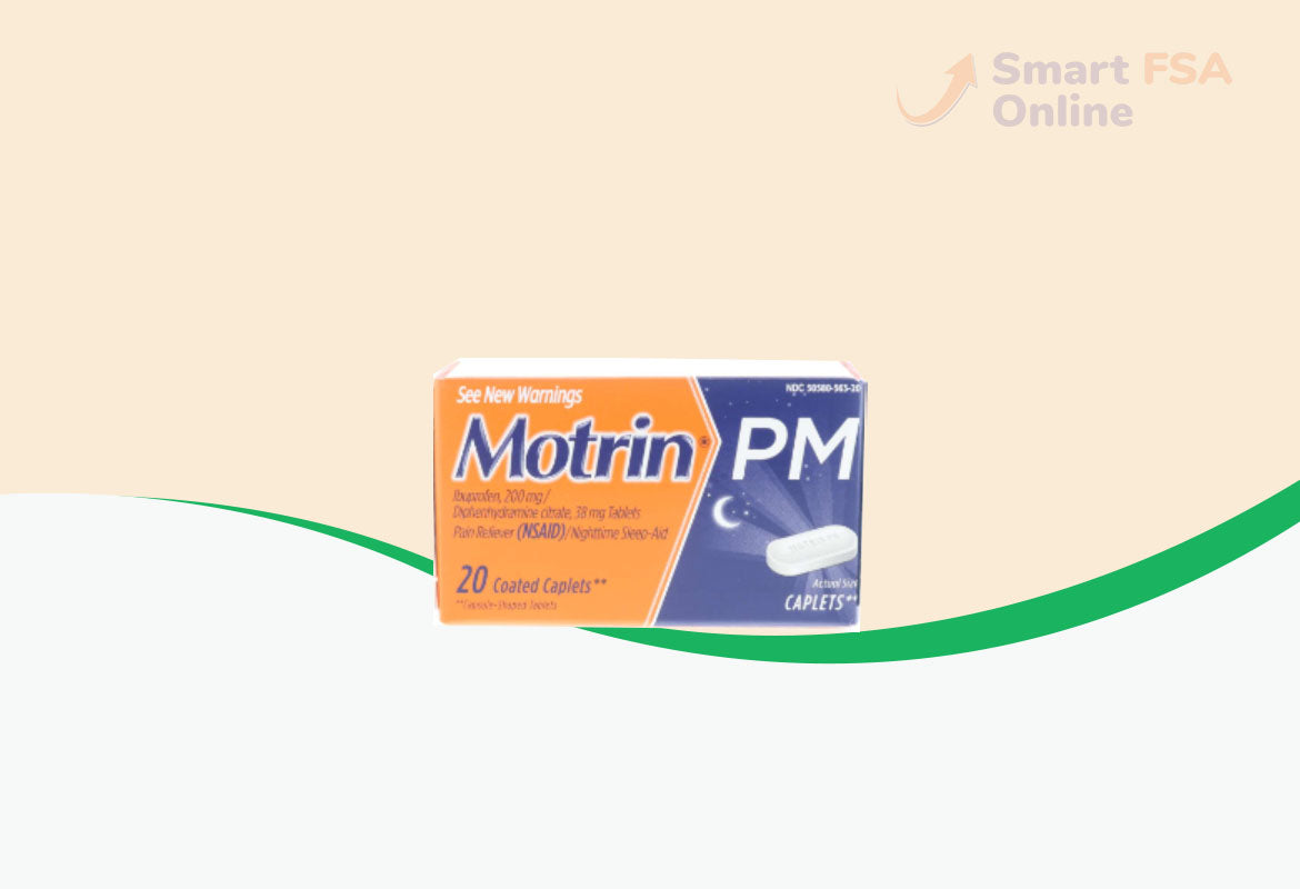 Motrin PM Pain Reliever/Nighttime Sleep-Aid Coated Caplets