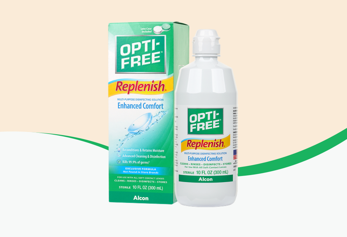 Opti-Free Replenish Multi-Purpose Disinfection Solution.