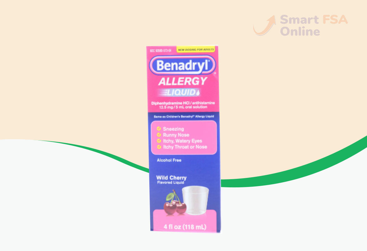 Benadryl Allergy Relief Oral Solution, Wild Cherry, 4 fl oz.