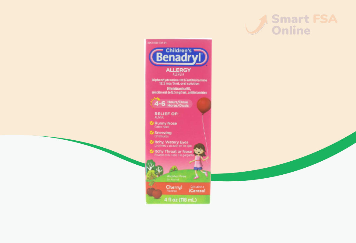 Children's Benadryl Cherry flavored Allergy 4 fl oz.