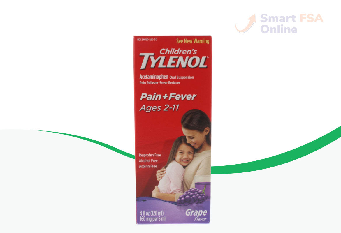 Children's Tylenol Fever Reducer & Pain Reliever, Ages 2-11, Grape Splash, 4 fl oz.