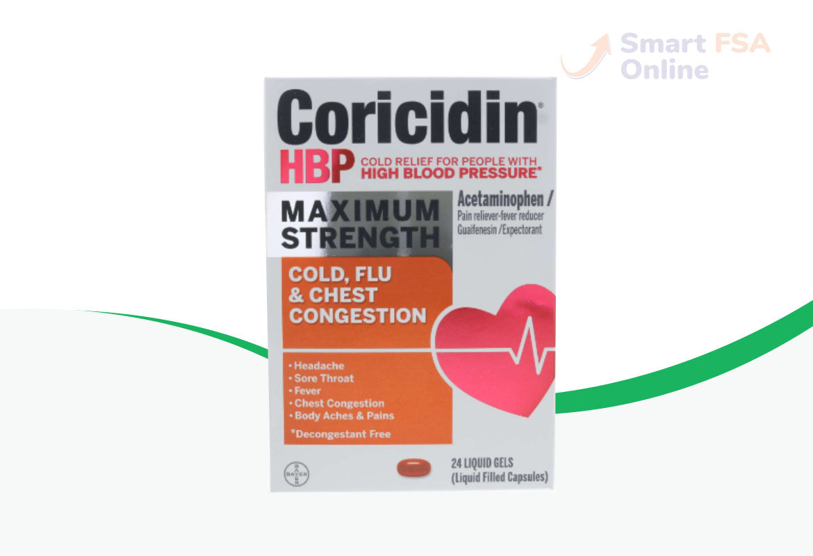 Coricidin HBP Maximum Strength Cold, Cough & Flu Medicine, Liquid Gels