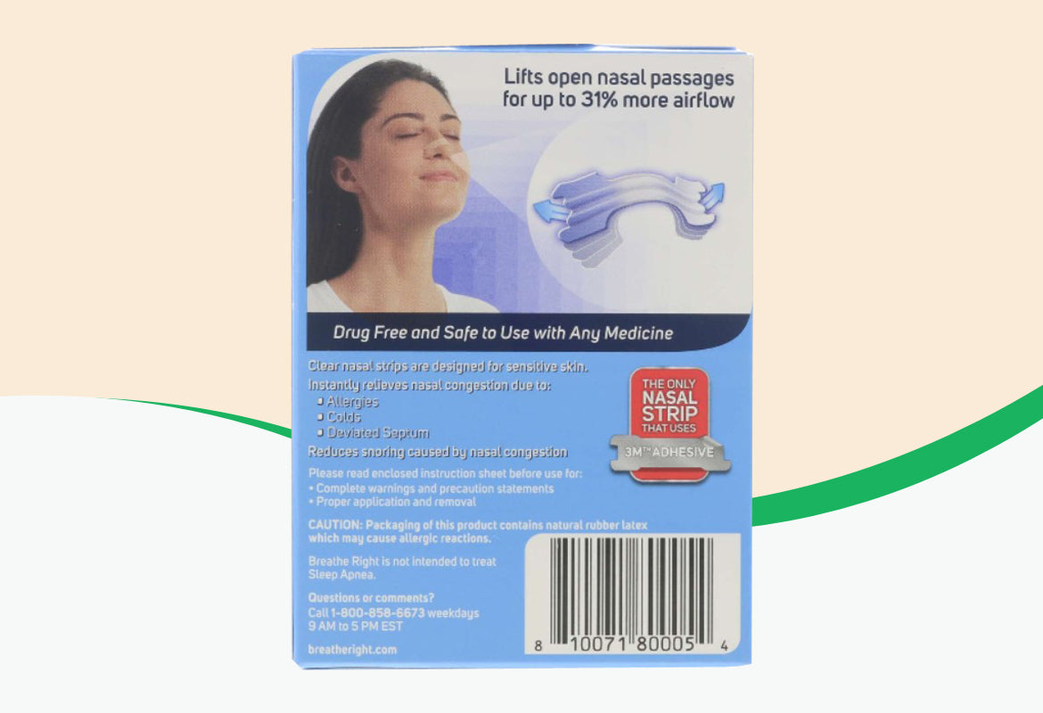 Breathe Right, Clear Strips, Large, 30 ct