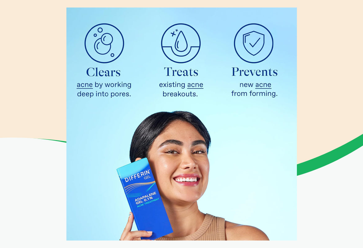 Differin 0.1% Adapalene Treatment Gel, 45g Tube