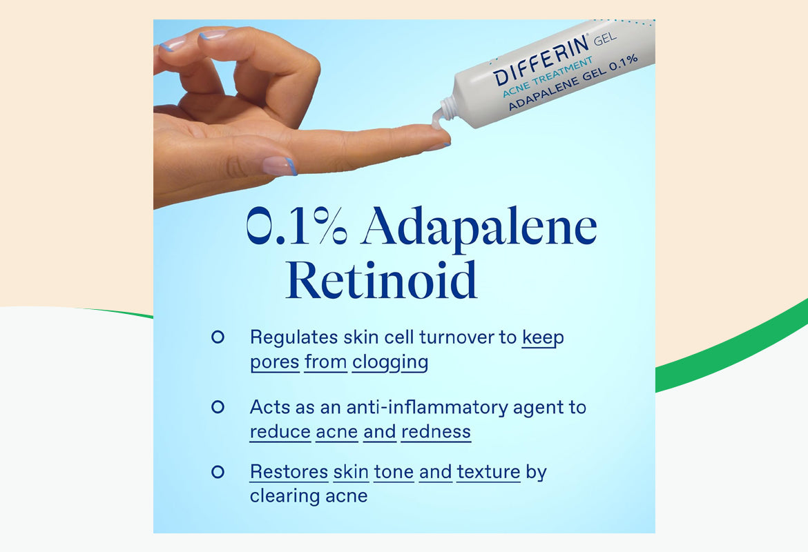 Differin 0.1% Adapalene Treatment Gel, 45g Tube