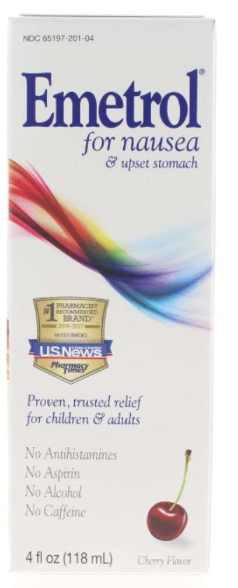 Emetrol Children's Liquid for Nausea and Upset Stomach, Mixed Berry, 4 oz.