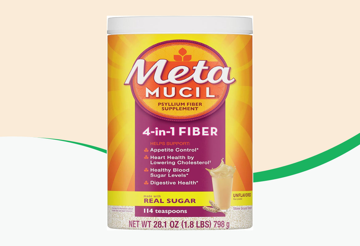 Metamucil Psyllium Husk Powder, Original Texture, Unflavored, With Sugar, 4-in-1 Fiber Supplement, 28.1 OZ (1.8 lbs) 798g