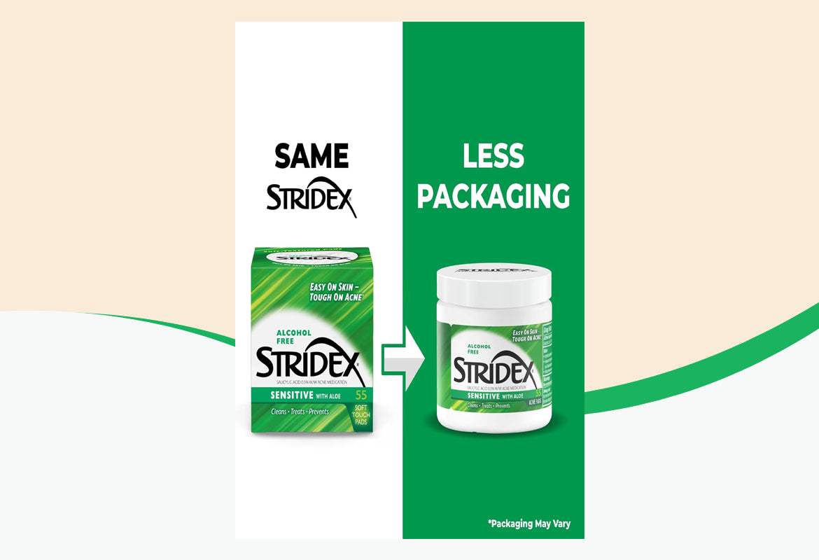 Stridex Medicated Pads Sensitive, 55 ct.