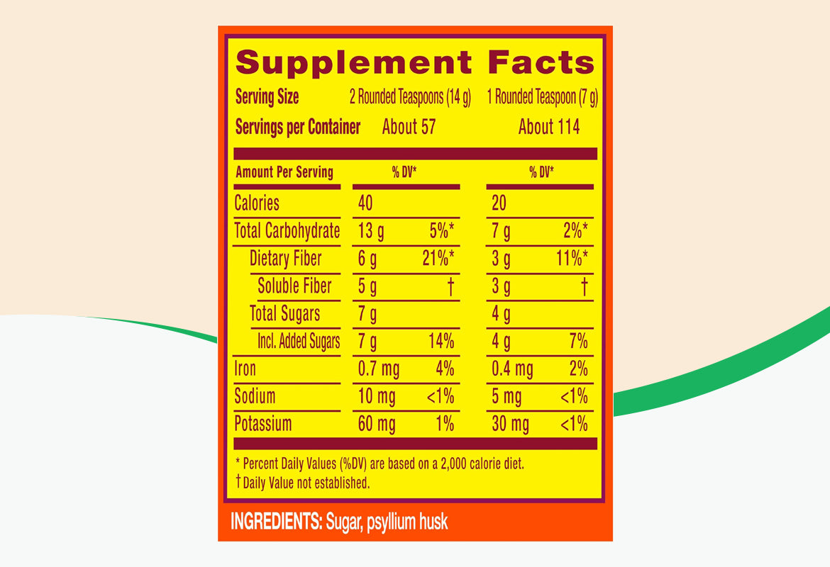 Metamucil Psyllium Husk Powder, Original Texture, Unflavored, With Sugar, 4-in-1 Fiber Supplement, 28.1 OZ (1.8 lbs) 798g