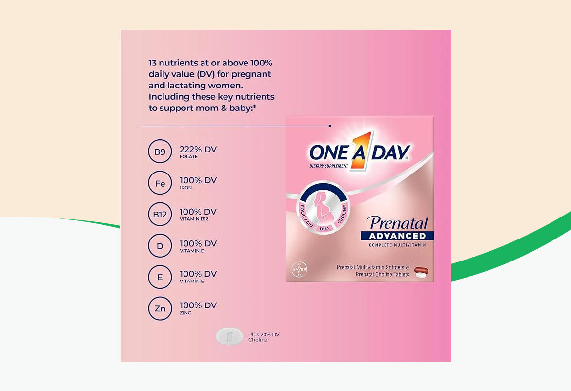 One A Day Prenatal Advanced Complete Multivitamins, (30+30) ct