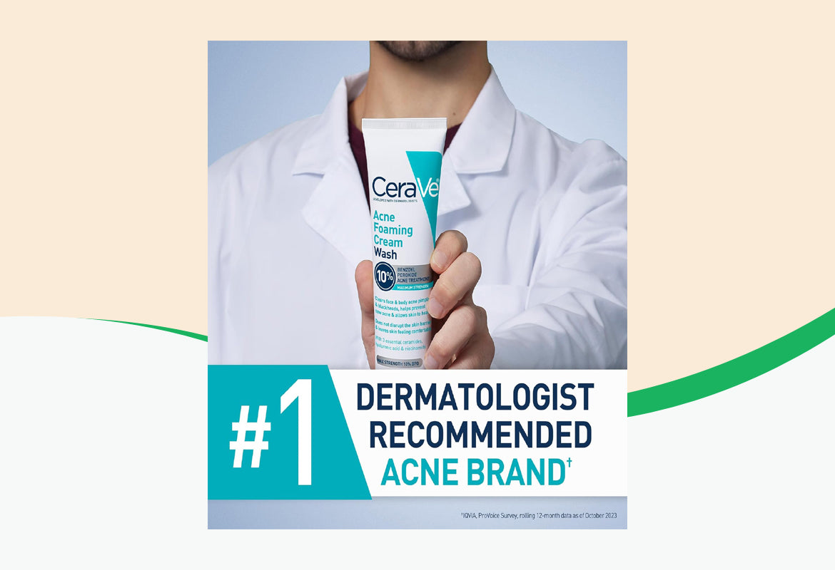CeraVe Acne Foaming Cream Cleanser, 5 oz.