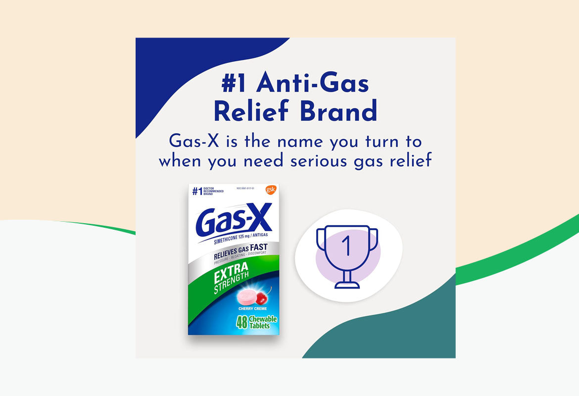 Gas-X Extra Strength Cherry Chewable Tablet, For Fast Relief From Gas, Bloating & Discomfort, 48 ct.