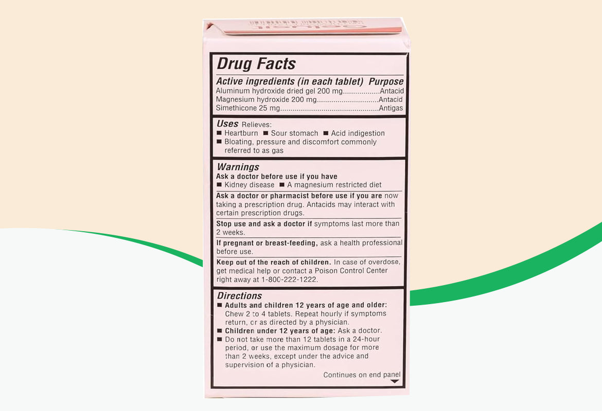 Gelusil Chewable Antacid & Anti-Gas Tablets, Cool Mint, 100 ct.