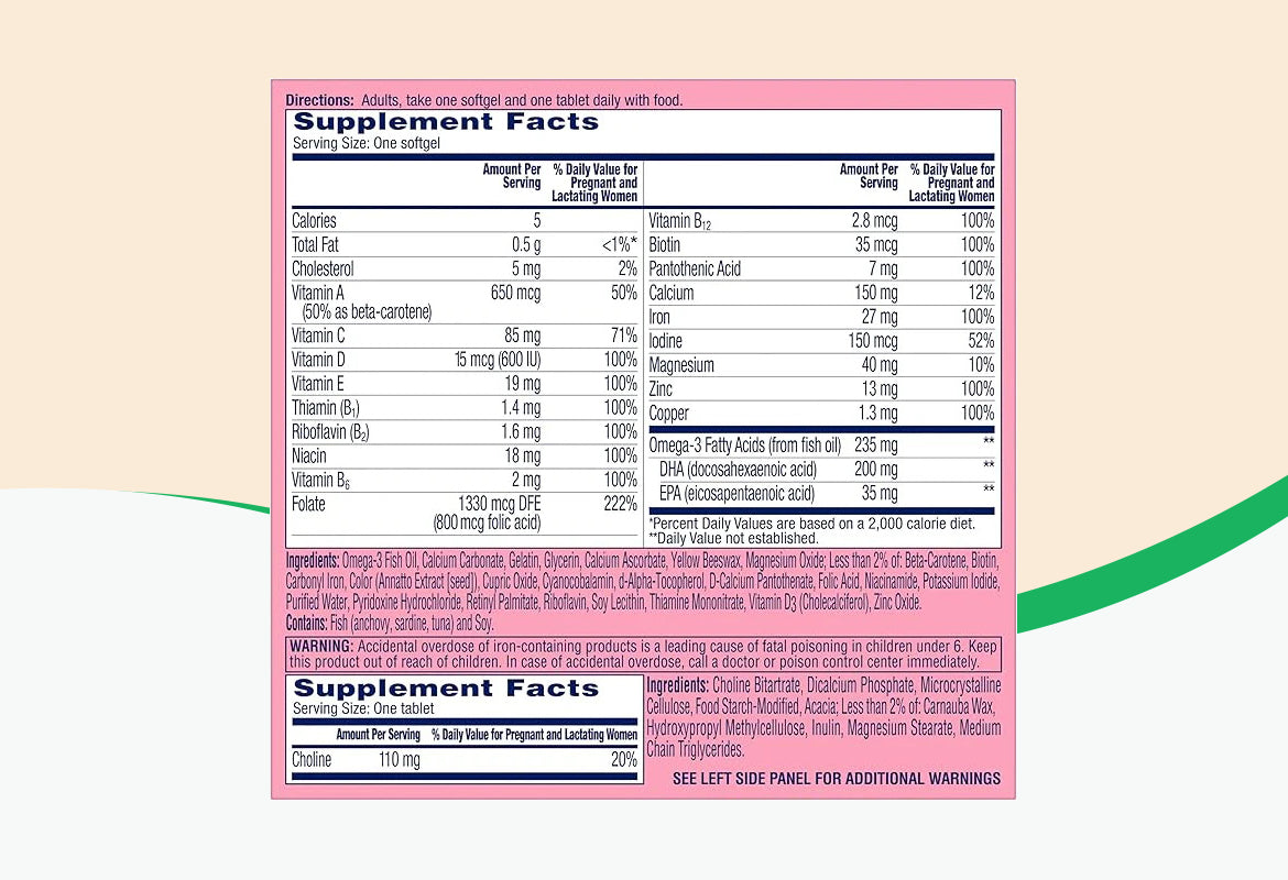 One A Day Prenatal Advanced Complete Multivitamins, (30+30) ct